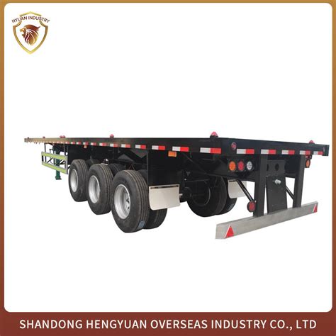 Ft Flatbed Container Truck Semi Trailer Made In China Dump Trailer