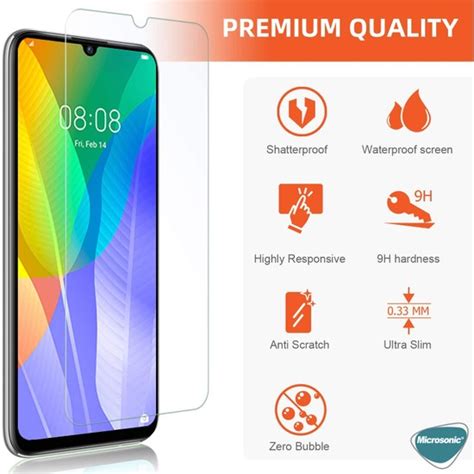 Microsonic Huawei Y6P Tempered Glass Ekran Koruyucu Şeffaf Fiyatı