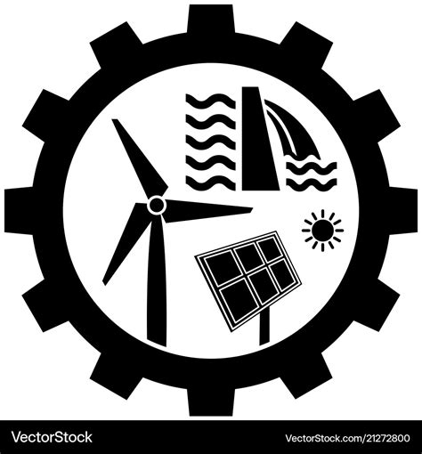 Renewable Energy Industry Icon Royalty Free Vector Image