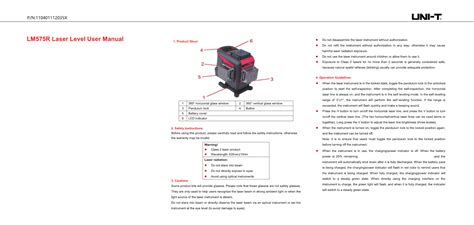 User Manual Uni T Lm R English Pages