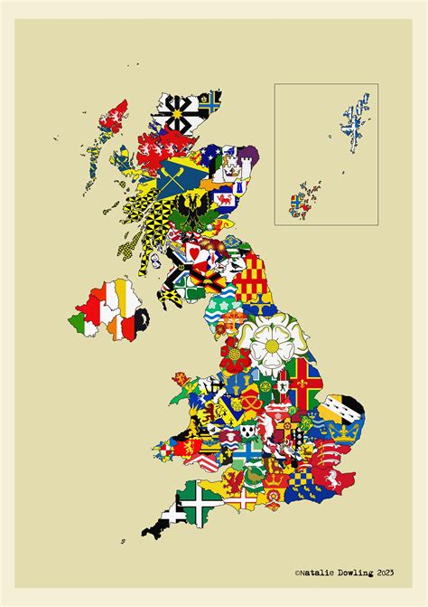 NEW EDITION UK County Flags Limited Edition Giclée Print in Standard