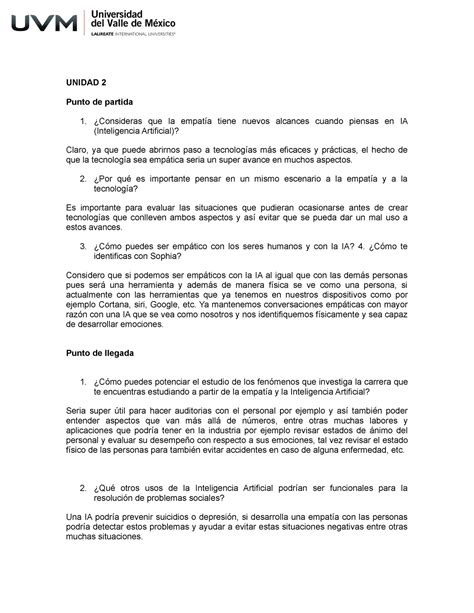 Diario De Reflexiones Unidad Empatia Para Resolver Unidad Punto