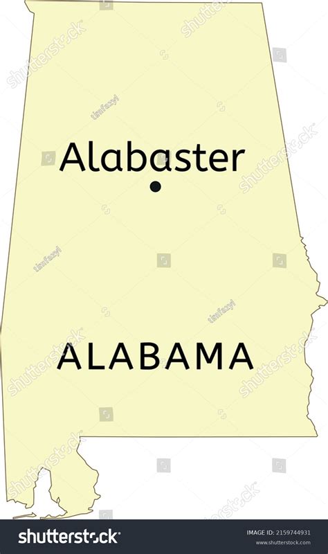 Alabaster City Location On Alabama Map Stock Vector (Royalty Free) 2159744931 | Shutterstock