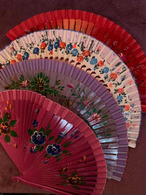 Handpainted Mexican Hand Fans Etsy