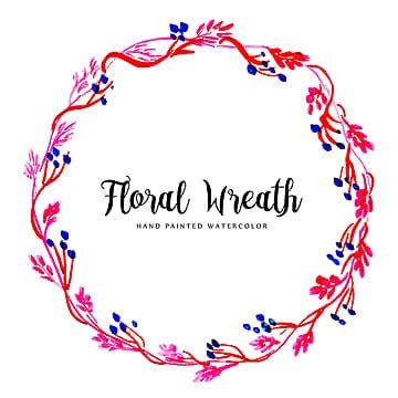 Watercolor Floral Wreath Vector Hd Images Watercolor Beautiful Floral