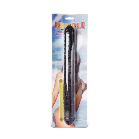 Realistic Double Ended Dildo Black Cheap Online Sex Toy Shop In