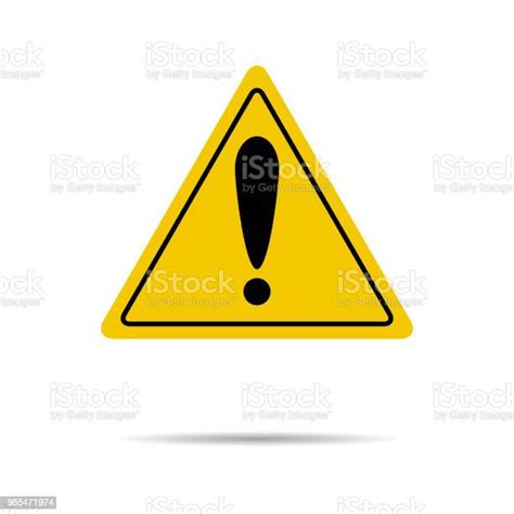 Sign Of Attention And Exclamation In Yellow Triangle Stock Illustration