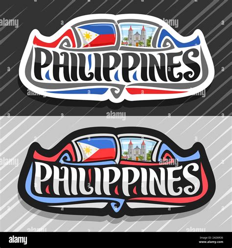 vector logo  philippines country fridge magnet  filipino state