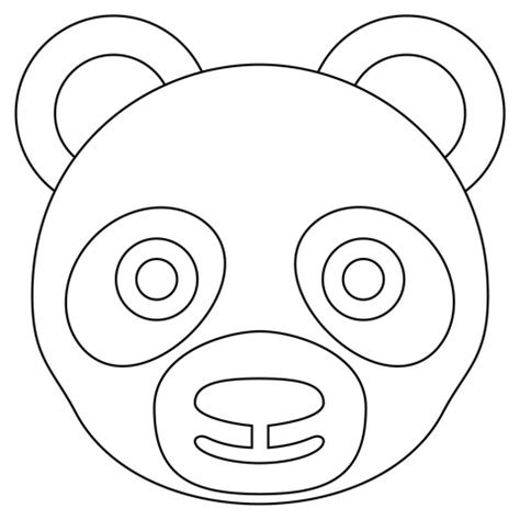 Coloriages De Visage De Panda