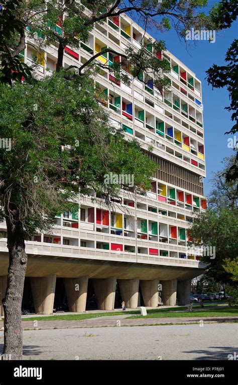 East Elevation Of The Unité Dhabitation An Apartment Building In