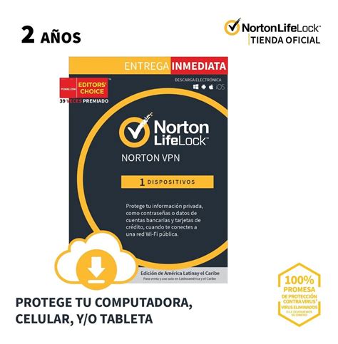 Norton Secure Vpn Para 1 Dispositivo 2 Años Mercado Libre