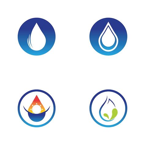 Vector De Plantilla De Logotipo De Gota De Agua Vector Premium