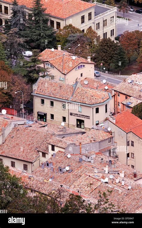 Roofs Of San Marino Cassa Di Risparmio View From San Marino Castle