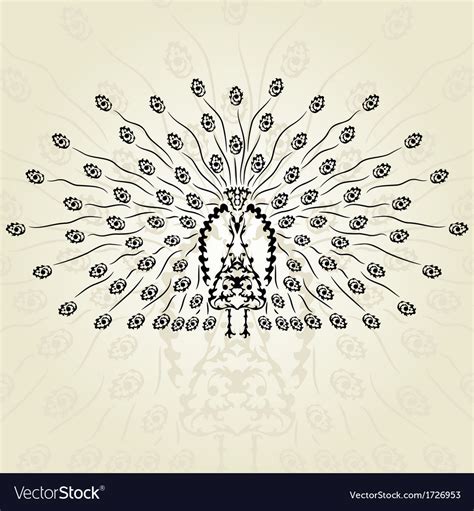 Decorative Peacock Royalty Free Vector Image Vectorstock