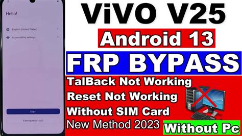 Vivo V Frp Bypass Android Talback Not Working Reset Not Working