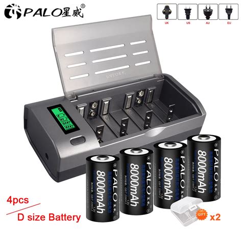 Palo D Size Rechargeable Battery 8000mah R20 1 2v Ni Mh Rechargeable D Batteries For Toy