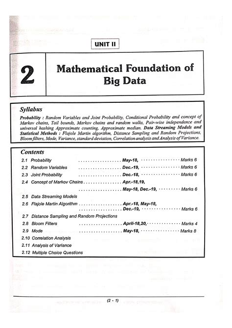 Dsbda Unit 2 Data Science And Big Data Analytics Studocu