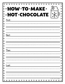 How To Make Hot Chocolate Cocoa Winter Craft Writing Activity Craftivity