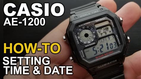 Casio Ae Setting Time And Date Tutorial Youtube