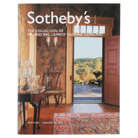 Sothebys Catalogue The Collection Of Mr And Mrs Lammot Du Pont