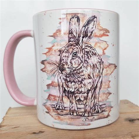 Hare Coffee Mug Country Kitchen Bunny Rabbit Mug Hare T