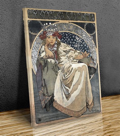 Princess Hyacinth Alphonse Mucha Wall Hangins Home Decor Canvas