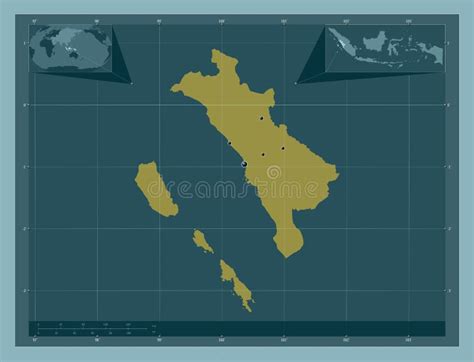 Sumatera Barat Indonesia Solid Major Cities Stock Illustration