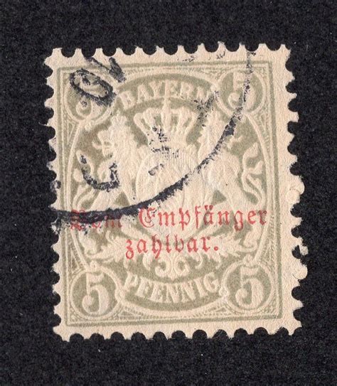 Bavaria Pf Gray Postage Due Wmk Scott J Used Value