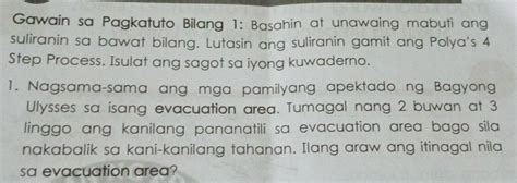 Solved Gawain Sa Pagkatuto Bilang Basahin At Unawaing Mabuti Ang