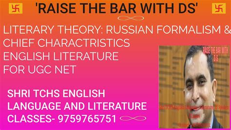 Literary Theory Russian Formalism And Its Chief Characteristics Ugc Net