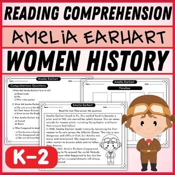 Amelia Earhart Reading Comprehension Passage And Timeline Activity K