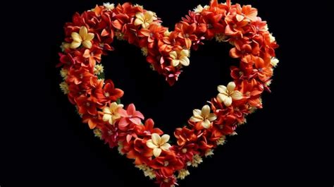 Premium AI Image A Heart Made Of Flowers