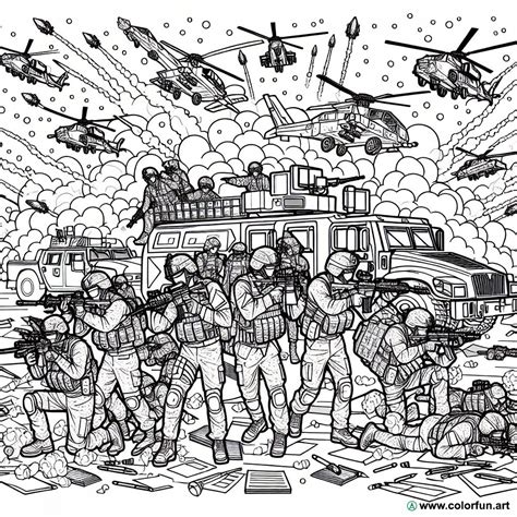 Coloriage De Militaires En Combat T L Charger Ou Imprimer Gratuitement