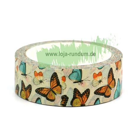 Washi Tape Bunte Schmetterlinge Loja Rundum