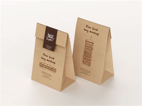 Free Food Delivery Paper Bag Mockup Psd Psfreebies