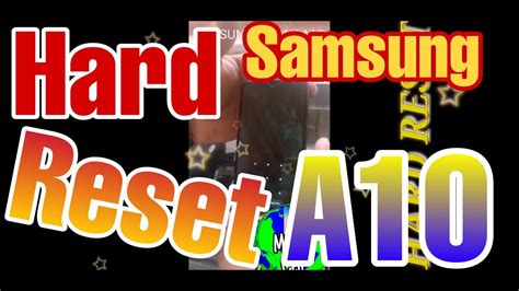 Hard Reset Samsung Galaxy A10 A10s 2021 Youtube