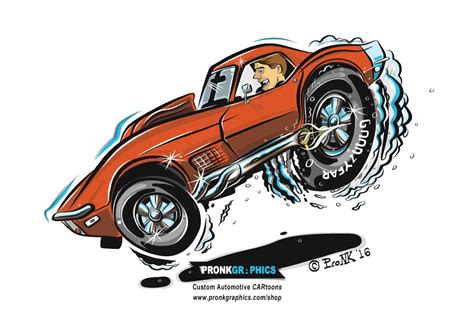 1969 Corvette Hot Rod Cartoon | Pronk Graphics | Website Design/Development | Graphic Design ...