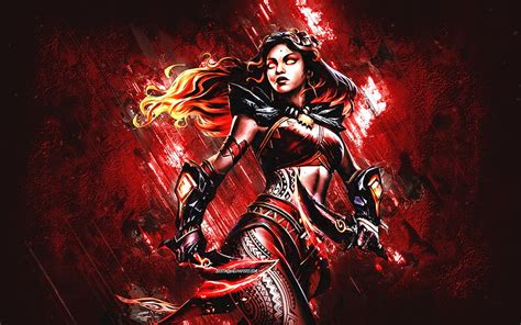 Pele Smite Red Stone Background Smite Gods Pele Smite Smite
