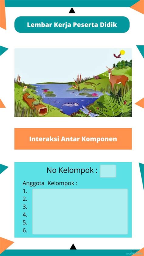 Lkpd Interaksi Antar Komponen Ekosistem Interactive Worksheet