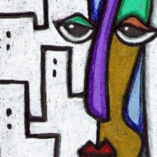 Art Aceo City Scene By Artist Thomas C Fedro Abstract Face Art