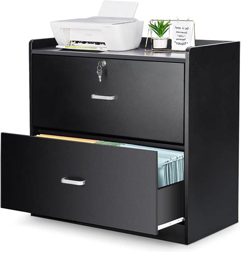 Feton Wood Lateral File Cabinet With Lock Storage Filing Cabinet With Full Extension Lockable