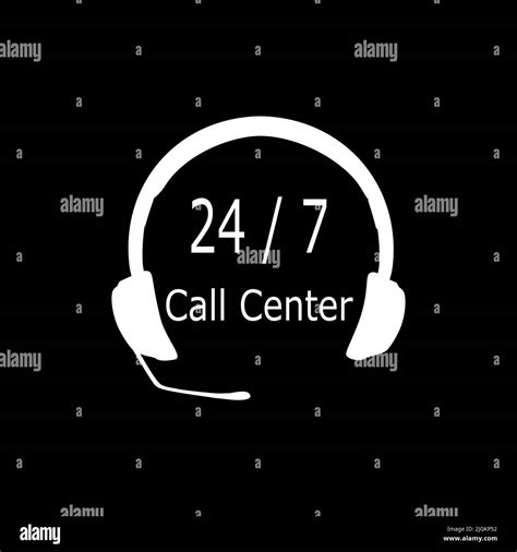 Call Center Customer Support 24 Hours Silhouette Icon Stock Photo Alamy