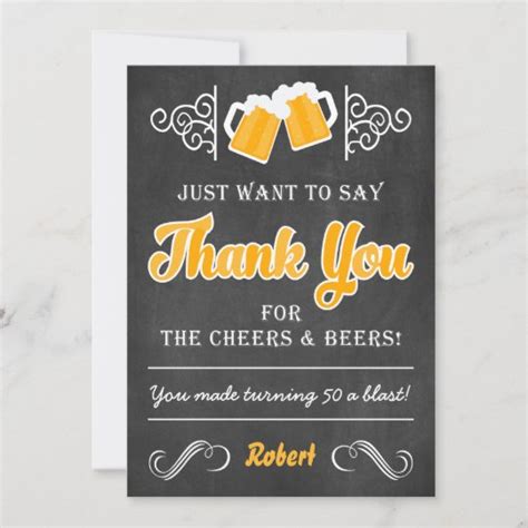 50th Birthday Thank You Cards