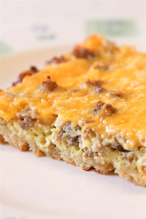 Cheesy Sausage Breakfast Casserole Easy Egg Bake Recipe