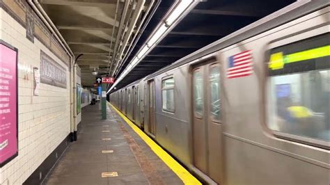 Mta New York City Subway New Lots Avenue Bound Kawasaki R142a 4 Local Train Nostrand Avenue