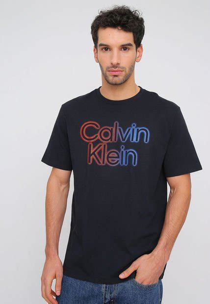 Polera Calvin Klein Mc Negro Calce Regular Compra Ahora Dafiti Chile