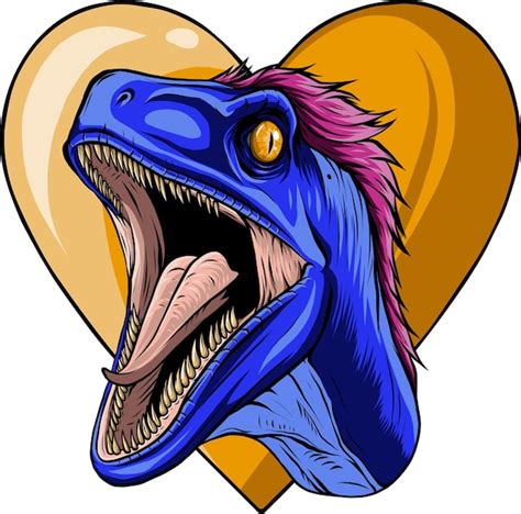 Desenho De Ilustra O Vetorial Do Dinossauro Velociraptor Vetor Premium