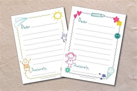 Free Printable Letter Template For Kids Lets Bring Pen Pals Back