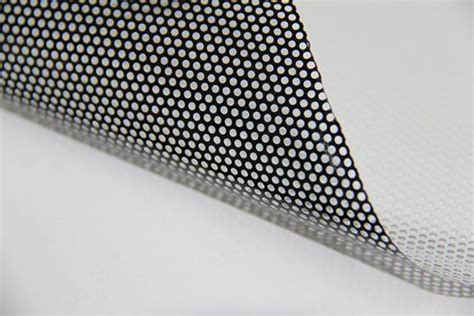 China Contravision Vinyl Perforated Window Sticker For Solvent Printing