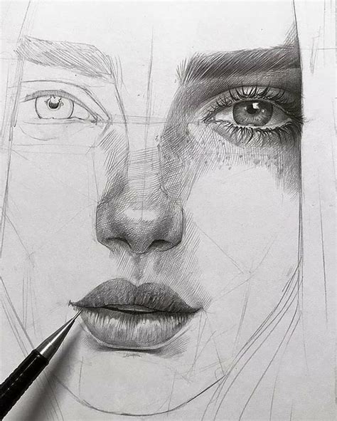 Apprendre A Dessiner Le Visage Dessin Dessin Visage Tutoriel Dessin